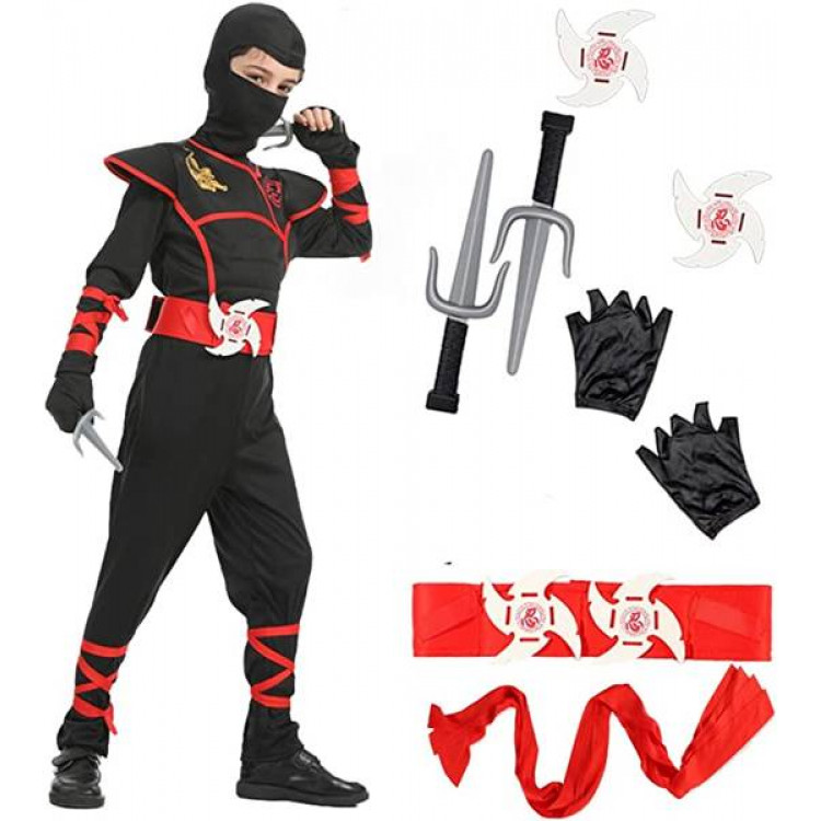 Karnevalový kostým – Bojovník Ninja s doplnkami S